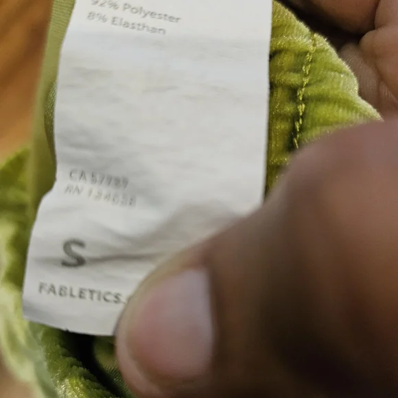 Fabletics Lime Green Velour Track Pants & Top Set - Picture 7 of 7